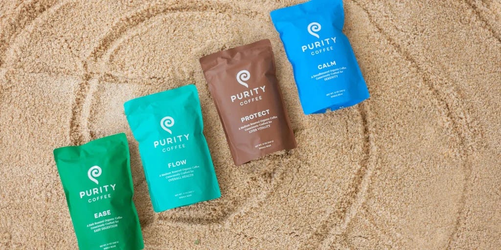four bags of Purity coffee